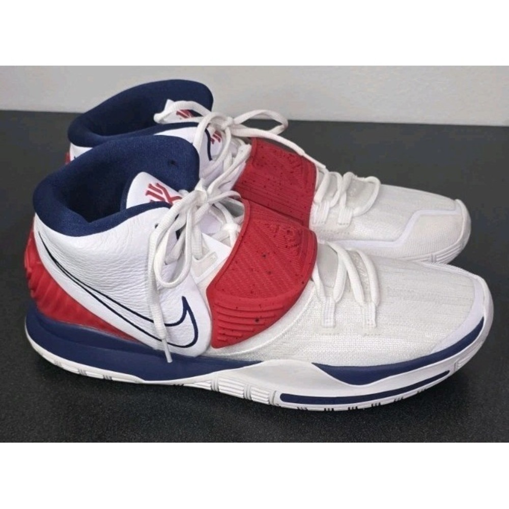 NEW Nike Kyrie 6 USA - BQ4630-102 Men 14 White Basketball Sneakers